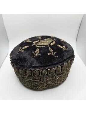 Vintage Handmade Traditional Igbo Hat African Beaded Kufi Mens Hat